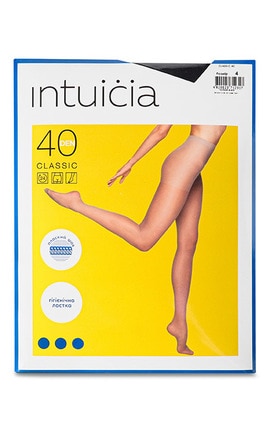 INTUICIA-Колготки з шортами Intuicia Classic 40 den 4 black-4820023712317-
