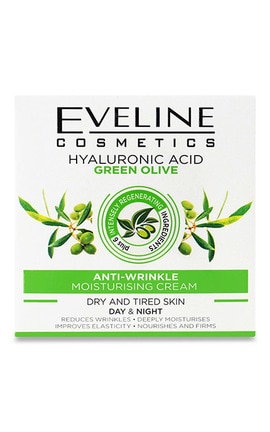 EVELINE-Крем для обличчя омолоджуючий Eveline Cosmetics Healuronic Acid Green Olive 50 мл-5901761912289-