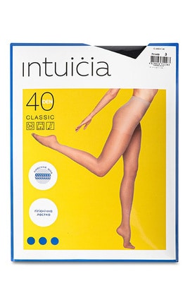 INTUICIA-Колготки з шортами Intuicia Classic 40 den 3 black-4820023712263-