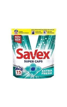 SAVEX-Капсулы для стирки Savex Super Caps Extra Fresh, 15 шт-3800024046858-