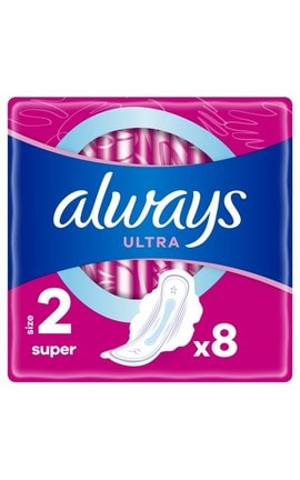 ALWAYS-Прокладки жіночі гігієнічні Always Ultra Super Plus Розмір 3 8 шт-4015400041788-