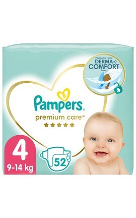 PAMPERS-Подгузники детские Pampers Premium Care размер 4 Maxi 9-14 кг 52 шт-4015400278818