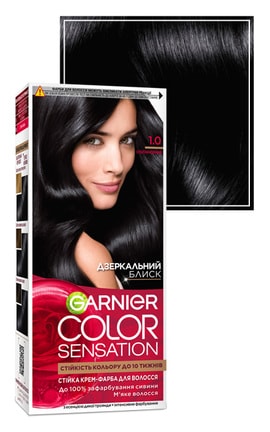 COLOR SENSATION-Крем-фарба для волосся стійка Garnier Color Sensation відтінок 1.0 Ультрачорний 1 шт-3600541135765-