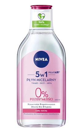 NIVEA-Мицеллярная вода Nivea MicellAir Дыхание кожи для сухой и чувствительной кожи 400 мл-5900017053639-