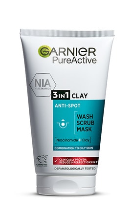 SKIN NATURAL-Гель скраб маска 3 в 1 для обличчя Garnier Skin Naturals Чиста шкіра 150 мл-3600540565280-