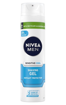 NIVEA-Гель для бритья Nivea Men Instant Protection Охлаждающий для чувствительной кожи 200 мл-4006000051949-