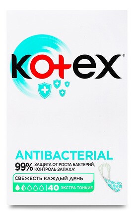 KOTEX-Прокладки ежедневные гигиенические Kotex Antibacterial 40 шт-5029053549149-