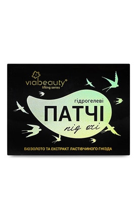 VIABEAUTY-Патчи под глаза гидрогелевые лифтинговые Биозолото и экстракт ласточкиного гнезда Via Beauty 60 шт-6971663406437-