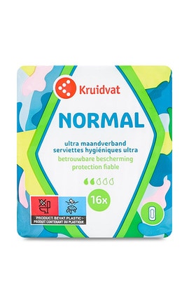 KRUIDVAT-Прокладки женские гигиенические Kruidvat Ultra Normal 16 шт-8720674233123