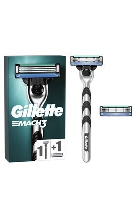 GILLETTE MACH 3-Бритва Gillette Mach 3 з 2 змінними картриджами 1 шт-7702018020676-