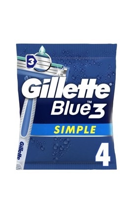 GILLETTE-Одноразові чоловічі бритви Gillette Blue Simple 3 4 шт-7702018429622-