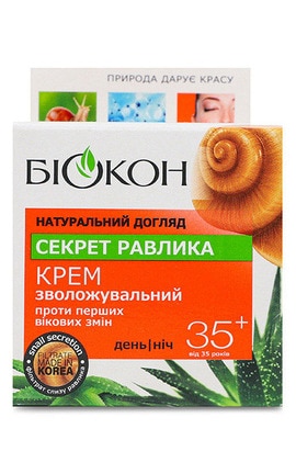 БІОКОН-Крем зволожувальний для обличчя 35+ Біокон Натуральний догляд Секрет равлика 50 мл-4823110300350-