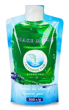 FITODOCTOR-Мило рідке тонізуюче з гліцерином Fitodoctor Green Tea 300 г-4820215052450-