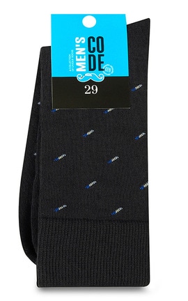 MEN'S CODE-Мужские носки классические с небольшим рисунком Men's code №555Е 29-4820203326808-