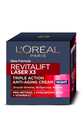 SKIN EXPERT-Крем-маска для лица регенерирующая ночная L'Oreal Paris Revitalift Лазер Х3 50 мл-3600522895121-