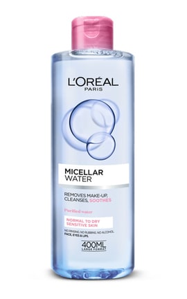 SKIN EXPERT-Міцелярна вода для зняття макияжу L’oreal Paris для сухої та чутливої шкіри 400 мл-3600523329847-
