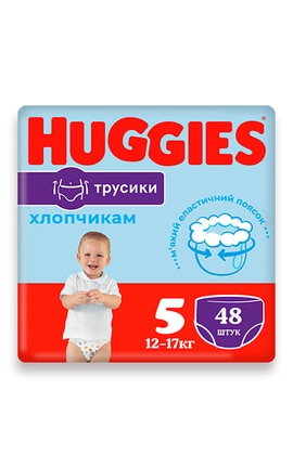HUGGIES-Подгузники-трусики для мальчиков Huggies Pants размер 5 12-17 кг 48 шт-5029053547619-