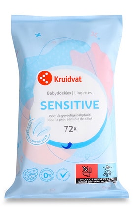KRUIDVAT-Дитячі серветки вологі Kruidvat Sensitive 72 шт-8719179738134-