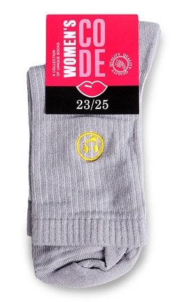WOMEN'S CODE-Шкарпетки класичні рубчик з вишивкою Women's Code №14B351 23-25-4820203326853-