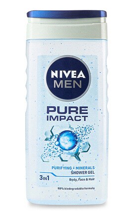 NIVEA-Гель для душу Nivea Men Pure Impact 3в1 250 мл-4005808765560-