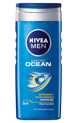 NIVEA-Гель для душу Nivea Men Arctic Ocean 3в1 для тіла, обличчя та волосся 250 мл-4006000009391-