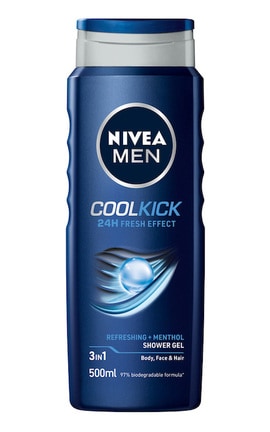 NIVEA-Гель для душу Nivea Men Сool Kick 3в1 500 мл-4006000010120-