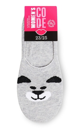 WOMEN'S CODE-Підслідники з меланжевої пряжі з силіконовим фіксатором на п'ятці Women's Code №14B358MS Преміум 23-25-4820163311708-
