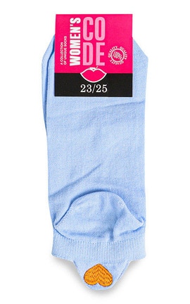 WOMEN'S CODE-Носки заниженные с язычком и вышивкой Women's Code №14В35/3яв Премиум 23-25-4820203326976-
