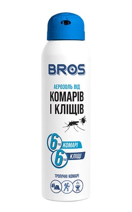 BROS-Аэрозоль от комаров и клещей BROS репеллентный 90 мл-5904517061231-