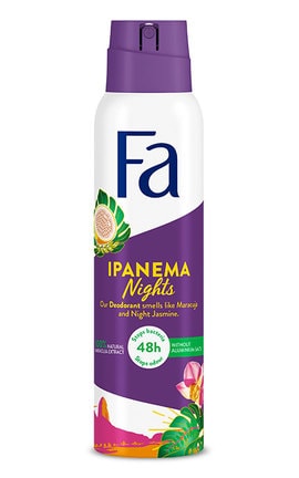 FA-Дезодорант-спрей Fa Ipanema Night з ароматом маракуйї та ароматом нічного жасмину 150 мл-9000101229639-