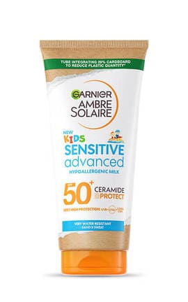 AMBRE SOLAIRE-Cолнцезащитное молочко для детей Garnier Ambre Solaire с керамидами SPF 50+ 175 мл-3600542520782-