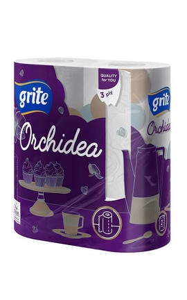 GRITE-Рушник паперовий універсальний Grite Orchidea Gold тришаровий  2 шт-4770023348415