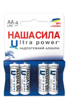 НАША СИЛА-Батарейки LR6 Ultra Power 4 шт-6922363162130-