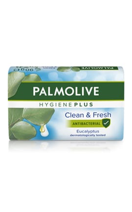 PALMOLIVE-Туалетное мыло Palmolive Hygiene Plus Clean & Fresh Эвкалипт 90 г-8718951392472-