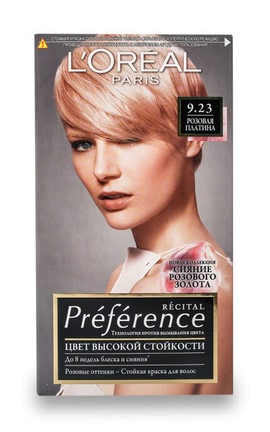 PREFERENCE-Краска для волос L’Oreal Paris Preference 9.23 розовая платина 1 шт-3600524118396-
