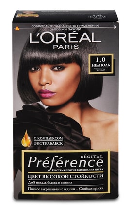 PREFERENCE-Краска для волос L’Oreal Paris Preference 1.0 Неаполь черный 1 шт-3600524118402-