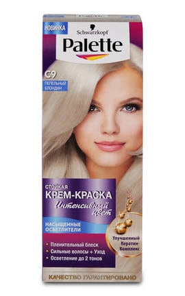 PALETTE-Крем-краска для волос стойкая Palette оттенок C9 Пепельный блондин 1 шт-8593841004679-