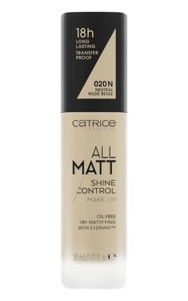 CATRICE-Тональный крем Catrice All Matt Shine Control Make Up 020N Neutral Nude Beige 30 мл-4059729331786-