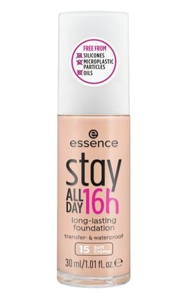 ESSENCE-Тональная основа водостойкая Essence Stay All Day 16h Long-lasting 15 Soft Creme 30 мл-4059729308191-