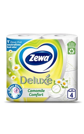 ZEWA-Туалетная бумага Zewa Deluxe Camomile Comfort с ароматом ромашки, трехслойная 4 шт-7322540060133-