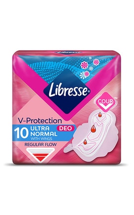 LIBRESSE-Прокладки женские гигиенические Libresse Ultra Deo 10 шт-7322540337938-