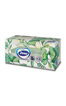 ZEWA-Салфетки косметические Zewa Deluxe, 3 слоя, 90 шт-4006670128002-