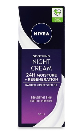 NIVEA-Ночной крем успокаивающий Nivea Интенсивное увлажнение и регенерация 24 часа 50 мл-4005808924424-