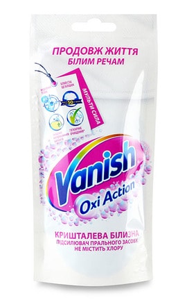VANISH-Рідкий плямознищувач Vanish Oxi Action+White саше 100 мл-5900627067668-