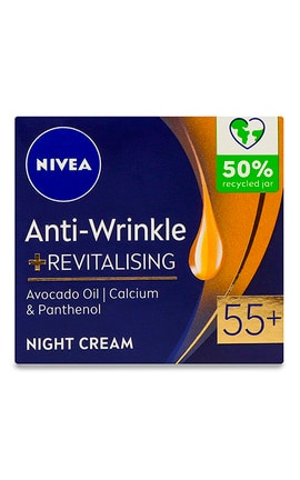 NIVEA-Ночной крем для лица против морщин NIVEA + ревитализация 55+, 50 мл-4006000072418-