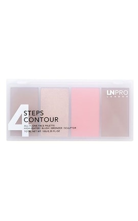 LN PROFESSIONAL-Набір пудр для контурування обличчя LN Professional 4 Steps 4 Contour №101 Neutral Cold 10 г-810134217546-