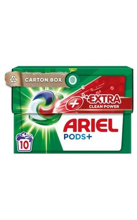 ARIEL-Капсулы для стирки Ariel PODS+ Сила Экстраочистка 10 шт-8001090803412-