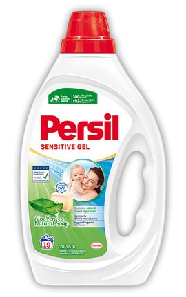 PERSIL-Гель для стирки Persil Sensitive Aloe Vera & Natural Soap 855 мл-9000101560923-