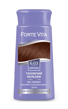 FORTE VITA-Бальзам для волосся тонуючий Forte Vita відтінок 6.03 Капучіно 150 мл-4823001605137-