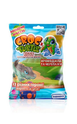 KIDDISVIT-Іграшка, що зростає в яйці Croc&Turtle Eggs - Крокодили та Черепахи 1 шт-6900006634992-